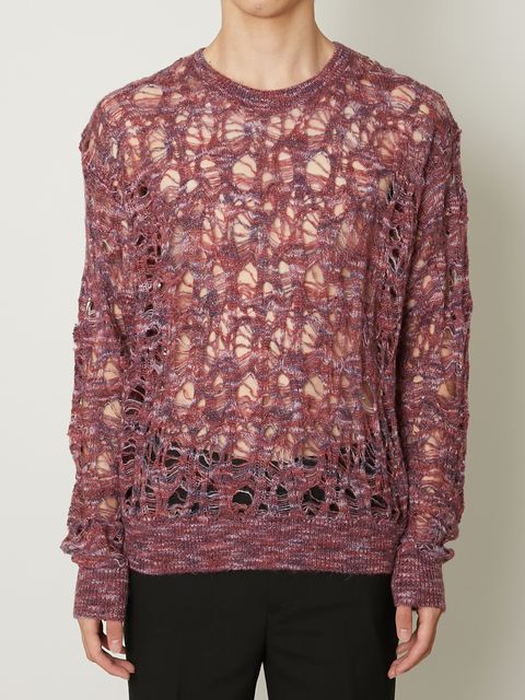 【25AW】モヘア ニット 長袖 プルオーバー / MOHAIR KNIT / ボルドー