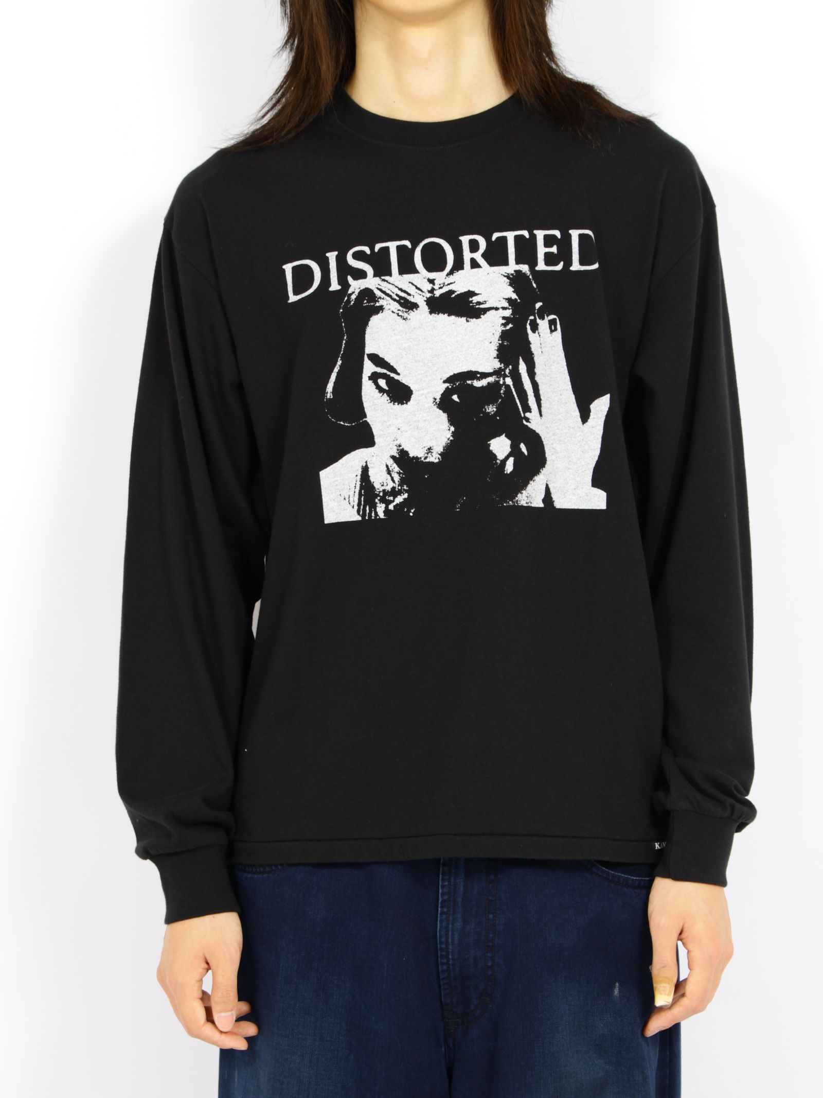 【26AW】ディストーテッド・ガール・ロングスリーブ・ティーシャツ/ "DISTORTED Girl" L/S T-shirt / ブラック