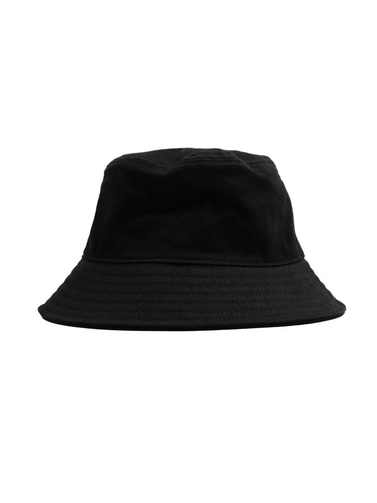 RAF SIMONS 【23SS】スモールレザーパッチ バケットハット Bucket hat with small leather patch  ブラック STORY