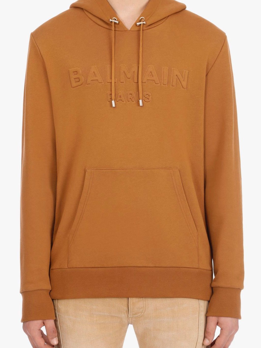 エンボスロゴ サイドジップ パーカー BH2 C&S HOODIE / キャメル