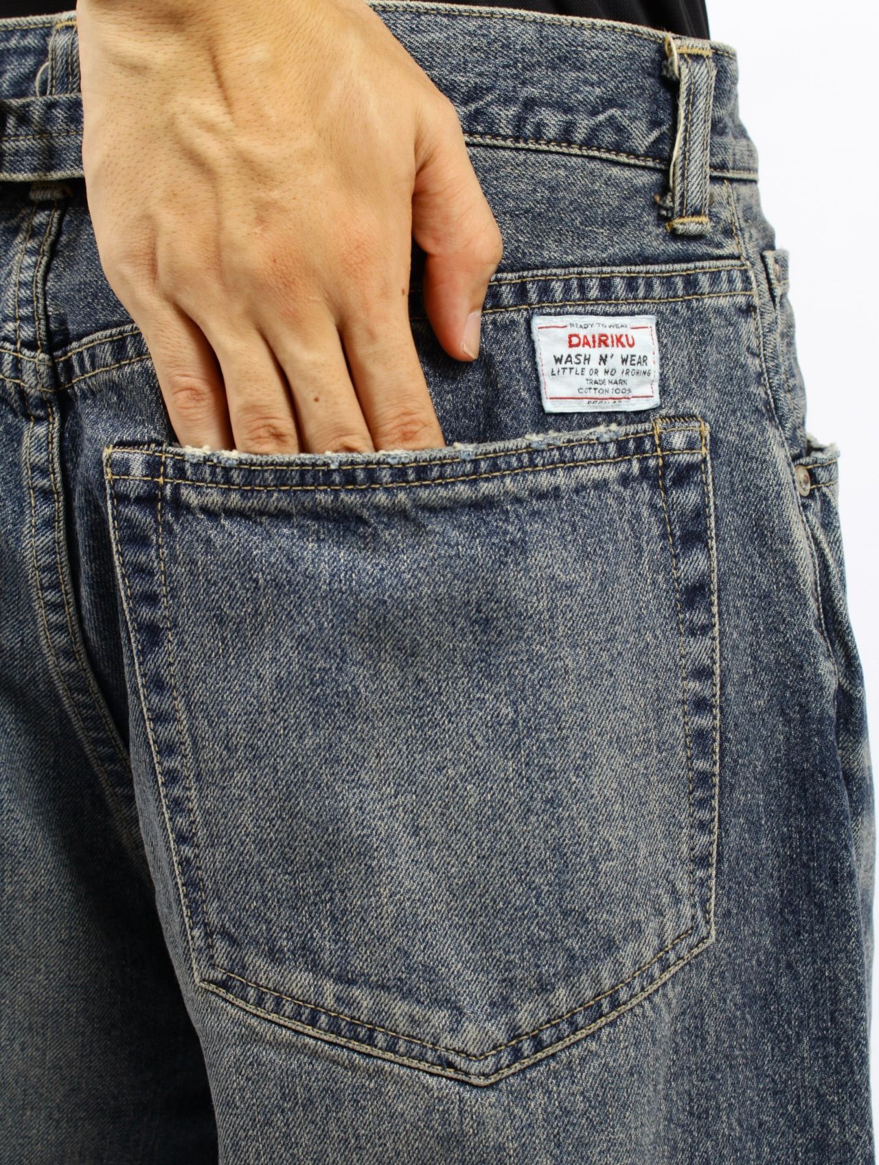 【25AW】"D" バックル スーパー ワイド デニム パンツ / "D" BUCKLE SUPER WIDE DENIM PANTS / インディゴ