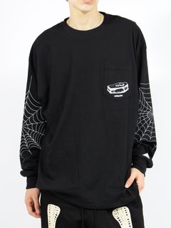 【26SS】スパイダー ウェブ ロングスリーブ Tシャツ / SPYDER WEB LONG SLEEVE T-SHIRT / ブラック