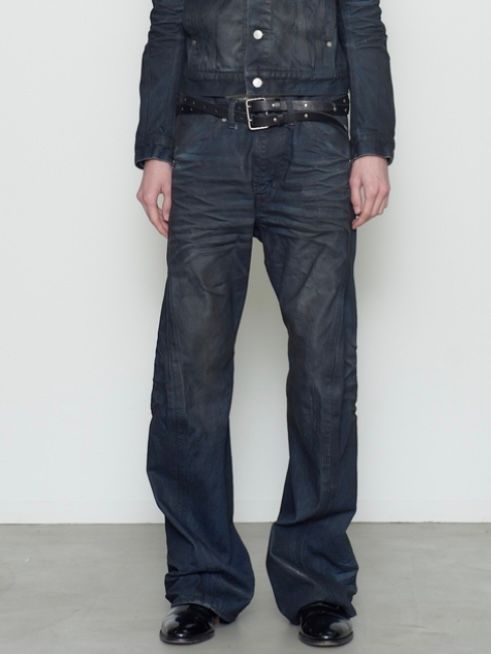 【26AW】3D ツイステッド ジーンズ デニム パンツ コーティング加工 デニム / 3D TWISTED JEANS / LUSTER COATED INDIGO(インディゴ)