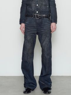 【26AW】3D ツイステッド ジーンズ デニム パンツ コーティング加工 デニム / 3D TWISTED JEANS / LUSTER COATED INDIGO(インディゴ)