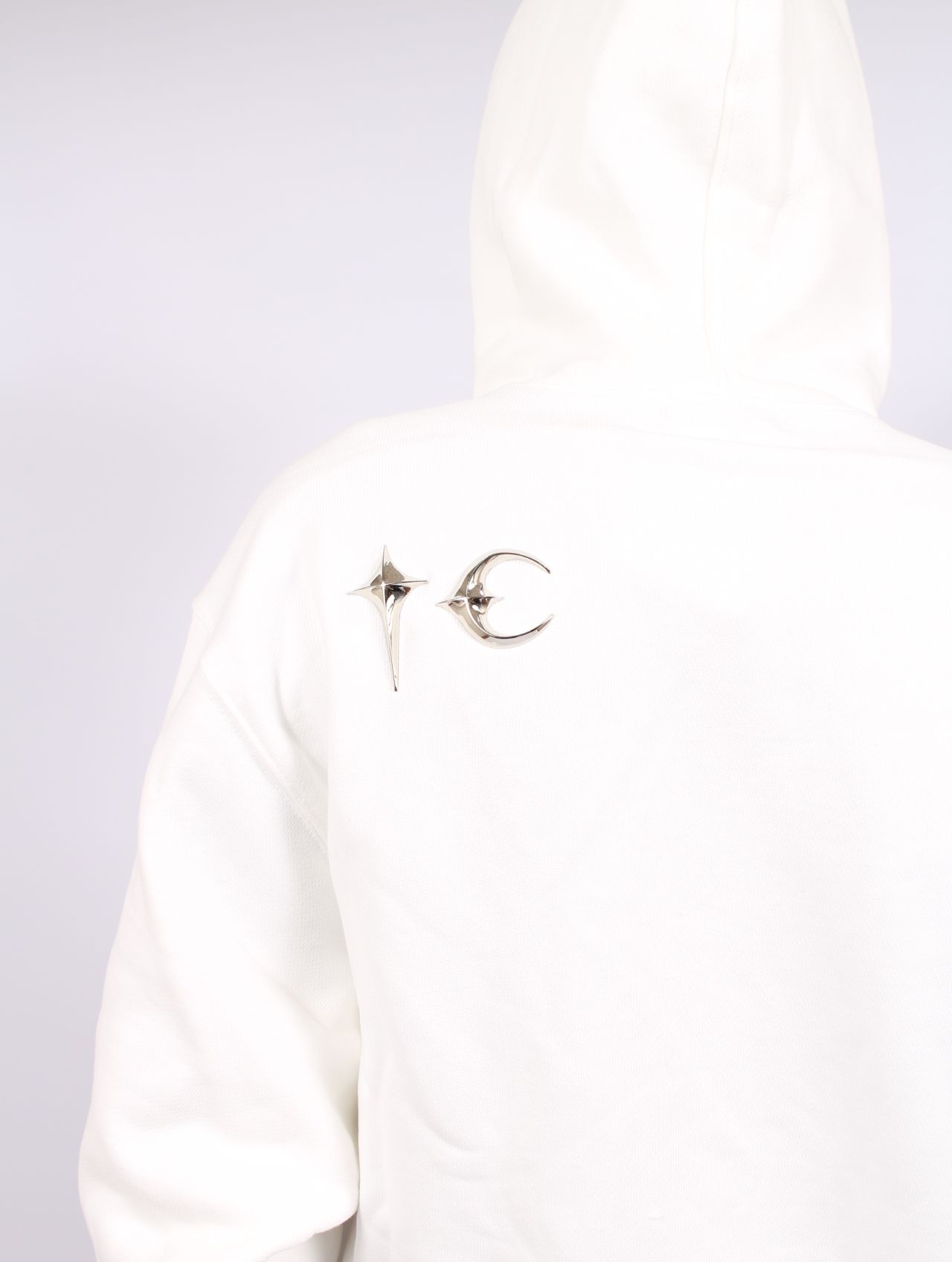 【25AW】アーマー フーディー TCロゴ スタッズ パーカー / ARMOR HOODIE / ホワイト