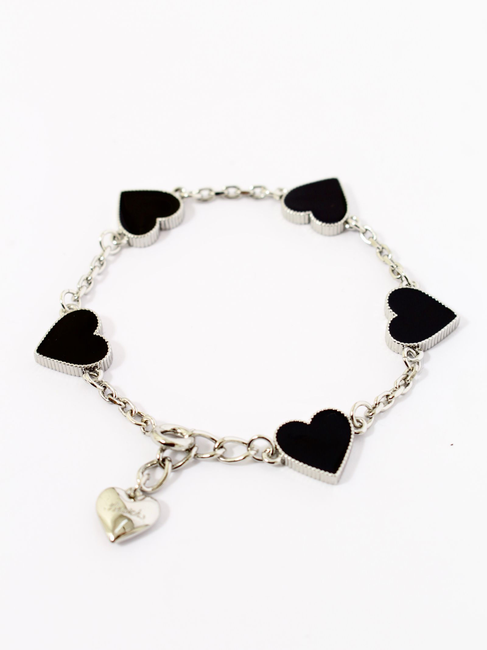 【26AW】チェーン ハート ブレスレット / CHAIN HEART BRACELET / ブラック