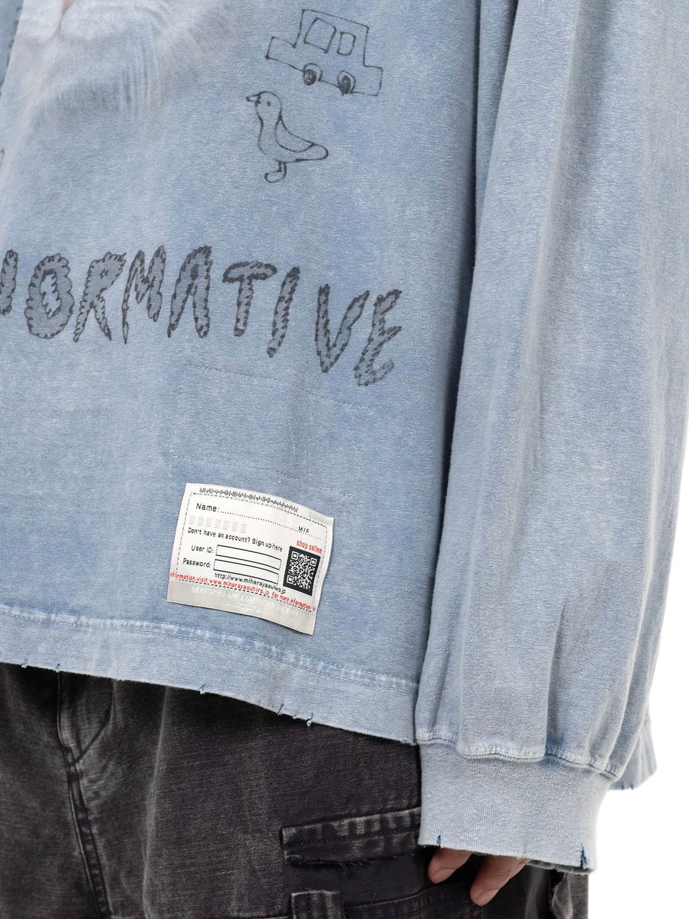 【25SS】ブリーチド ロングスリーブ Tシャツ / BLEACHED LS TEE / ブルー