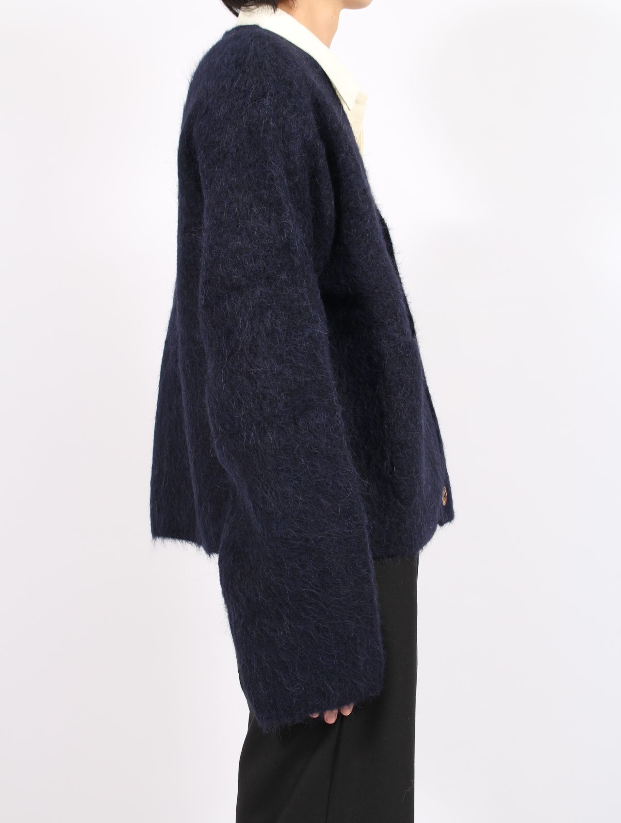 【25AW】 リー カーディガン アルパカニット / LEE CARDIGAN / ネプチューン（ネイビー）