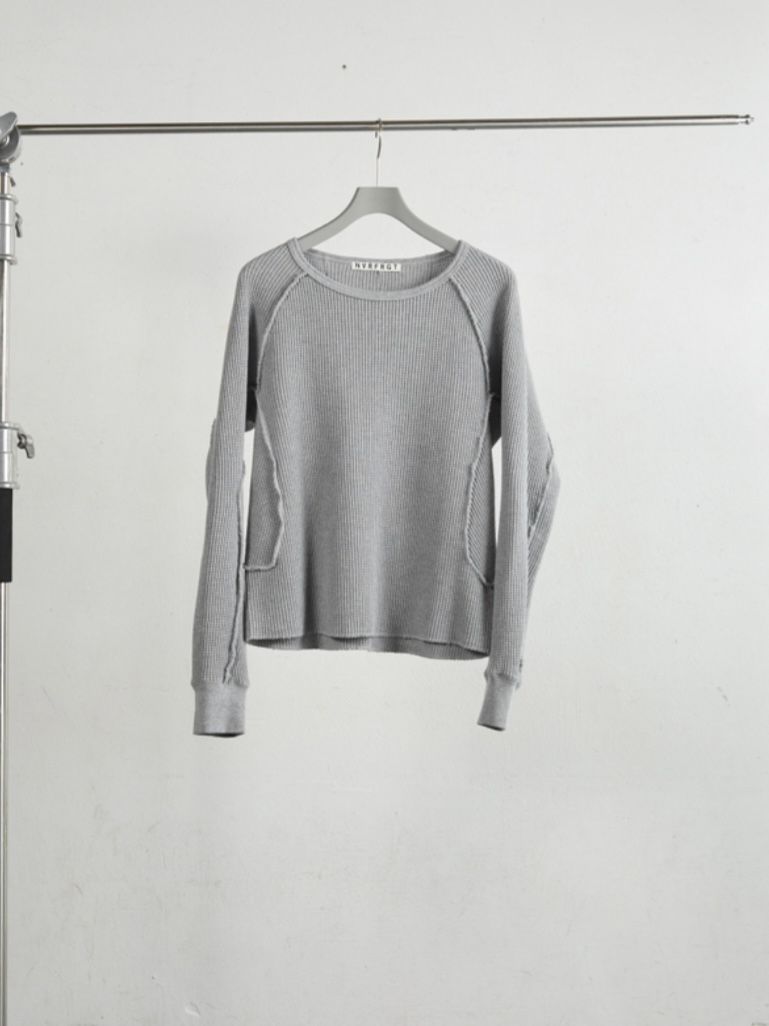 【26SS】 ワッフル サーマル ロングスリーブ 長袖 Tシャツ / WAFFLE THERMAL LONG SLEEVE T‑SHIRT / H.GREY (グレー)