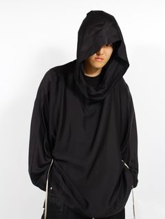 【25SS】 チュニック フーディー パーカー / HOODED TUNIC / ブラック