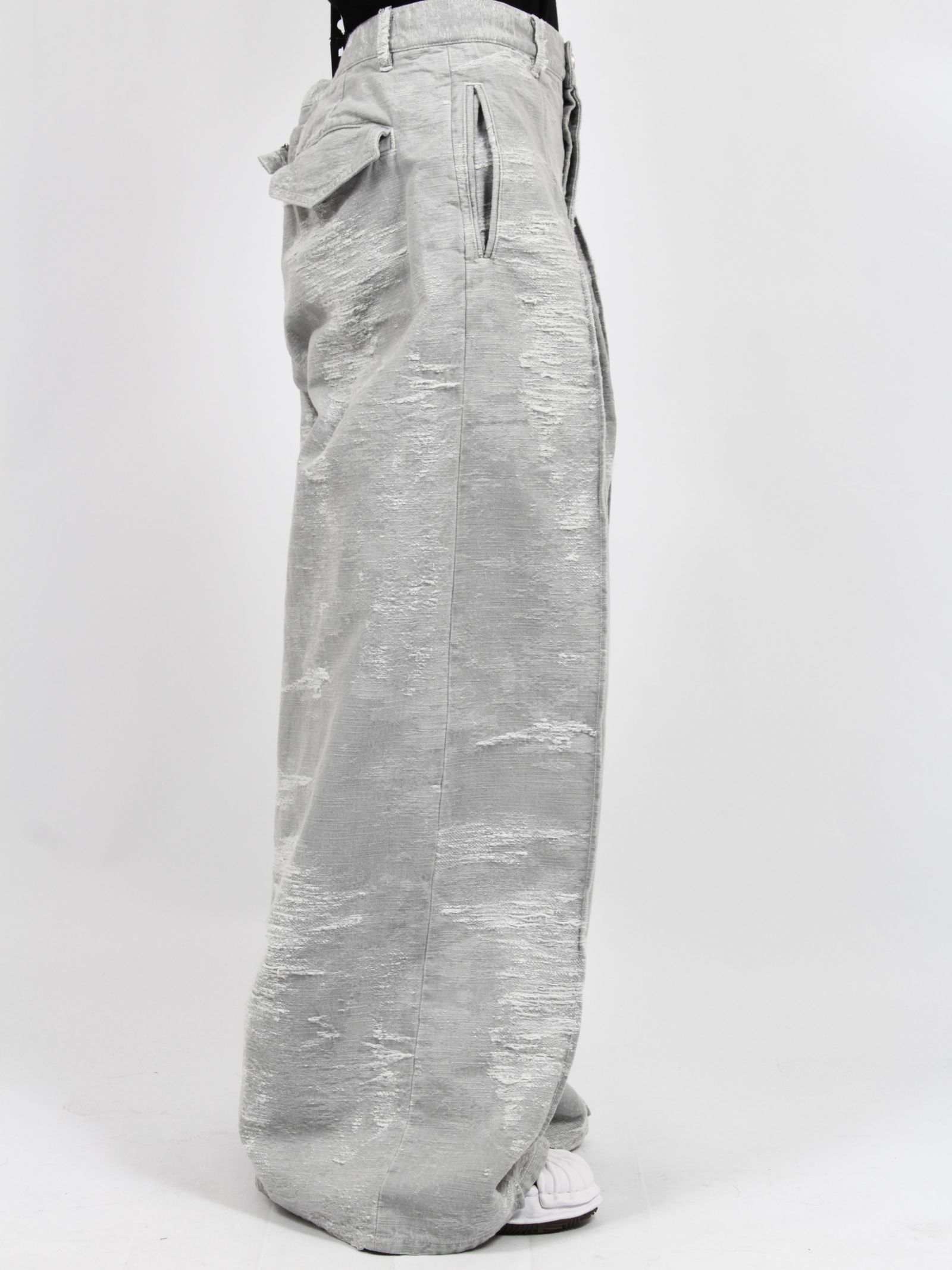 【25SS】デニム ワイド スラックス / DENIM WIDE SLACKS / グレー