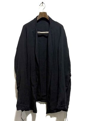 【27SS】  リネン カーディガン / LINEN CARDIGAN / ブラック