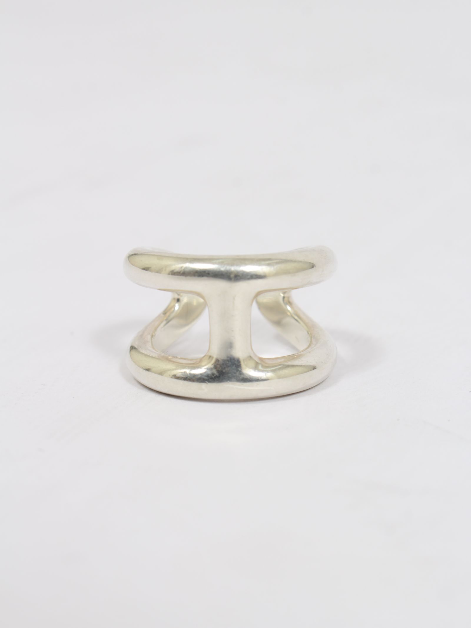 【HERMES VINTAGE】 オスモズ リング GM シルバー925 / OSMOSE RING GM 58 / シルバー