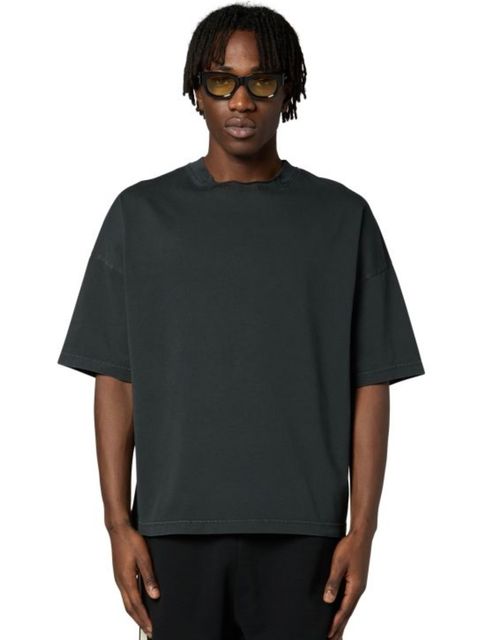 【25AW】定番 カーブロゴ ルーズ カラー 半袖 Tシャ0ツ / CURVED LOGO LOOSE COLLAR TEE / ヴィンテージ ブラック