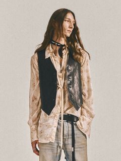 【27SS】ヘルゲ クラシック シャツ ディタッチト カラー / HELGE CLASSIC SHIRT WITH DETACHED COLLAR / アーモンド