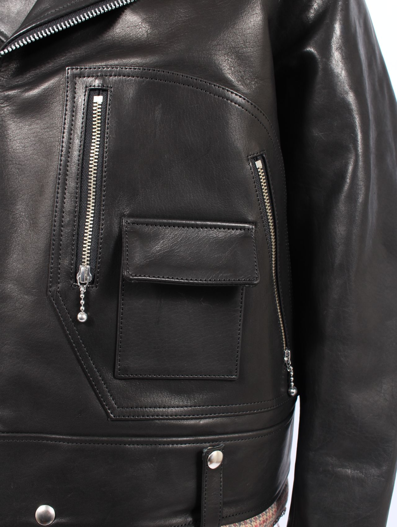 【25AW】カウレザー Dポケット ライダース / COW LEATHER D-POCKET RIDERS / ブラック