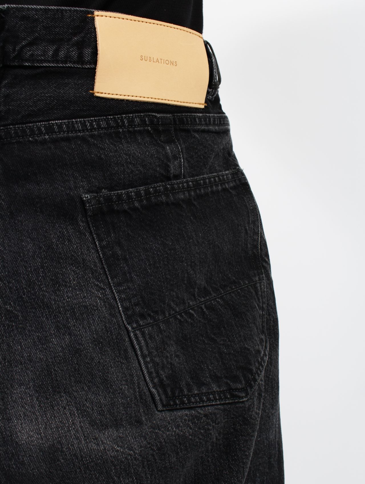 【25SS】ワイド シーム デニム バギー パンツ / WIDE SEAM DENIM BAGGY PANTS.13 / ダメージブラック