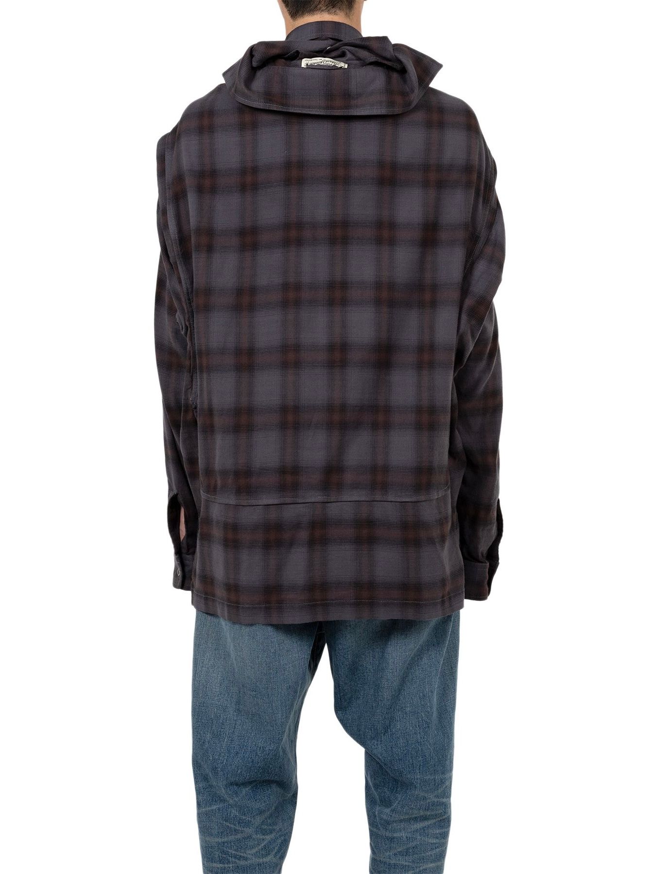 【25AW】ショール レイヤード シャツ / SHAWL LAYERED SHIRTS / ダークグレー