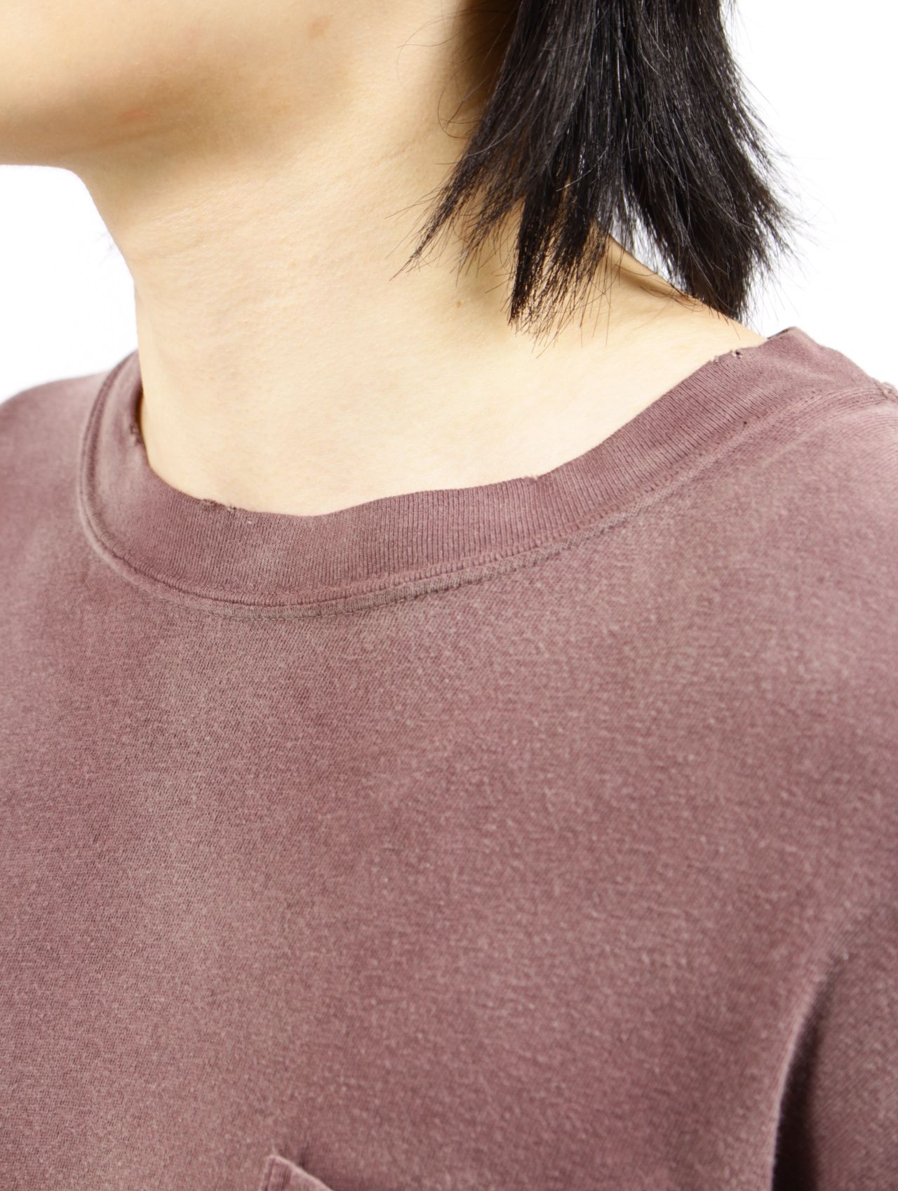 【25SS】"カミヤ-スネーク" ディストレスド ロングスリーブ ポケット Tシャツ / “KMY-SNAKE” DISTRESSED L/S POCKET TEE / ブラウン