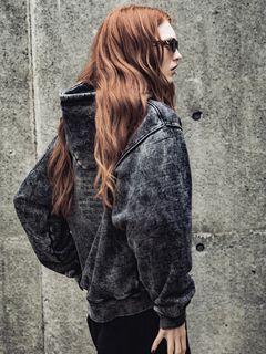 【25SS】フェイデッド ブリーチ フーディー / FADED BLEACH HOODIE / ブラック