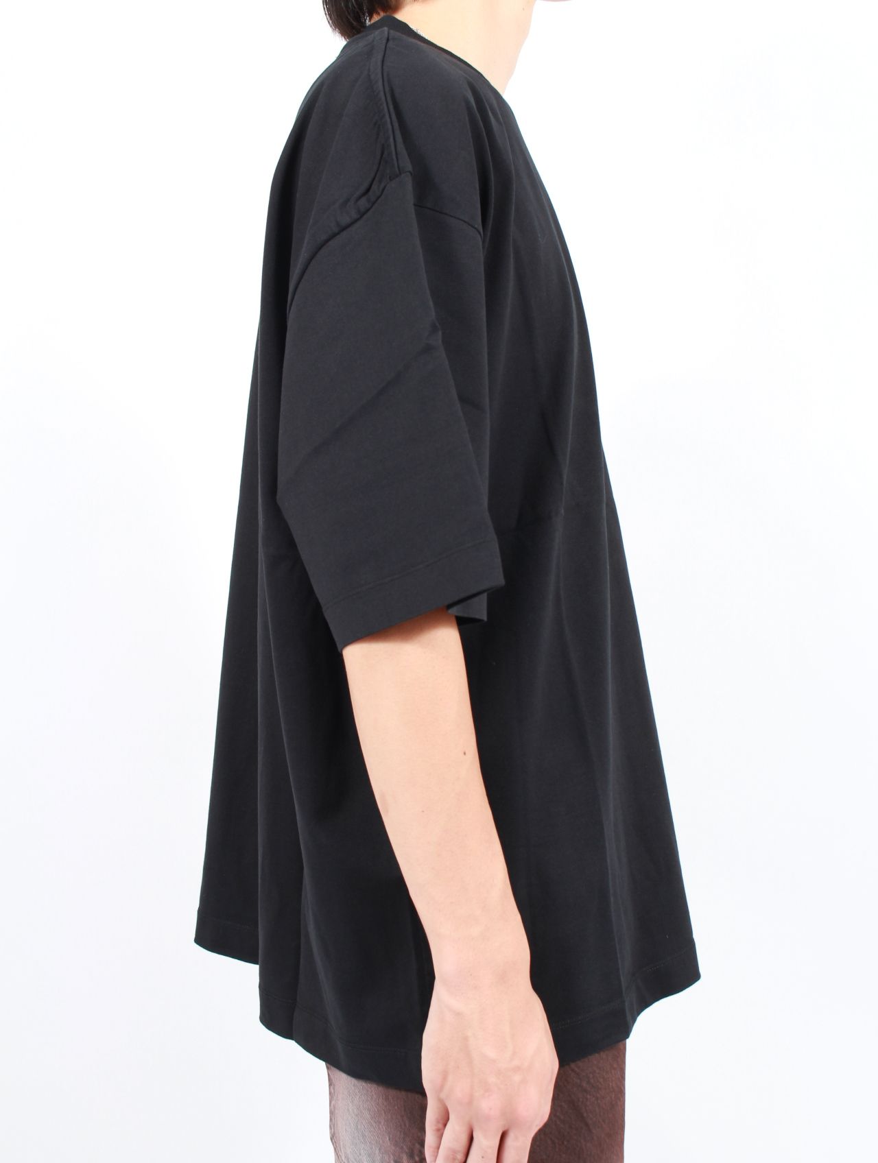 【25AW】ビッグ Tシャツ / BIG TEE / BLACK HEAVY JERSEY(ブラック)