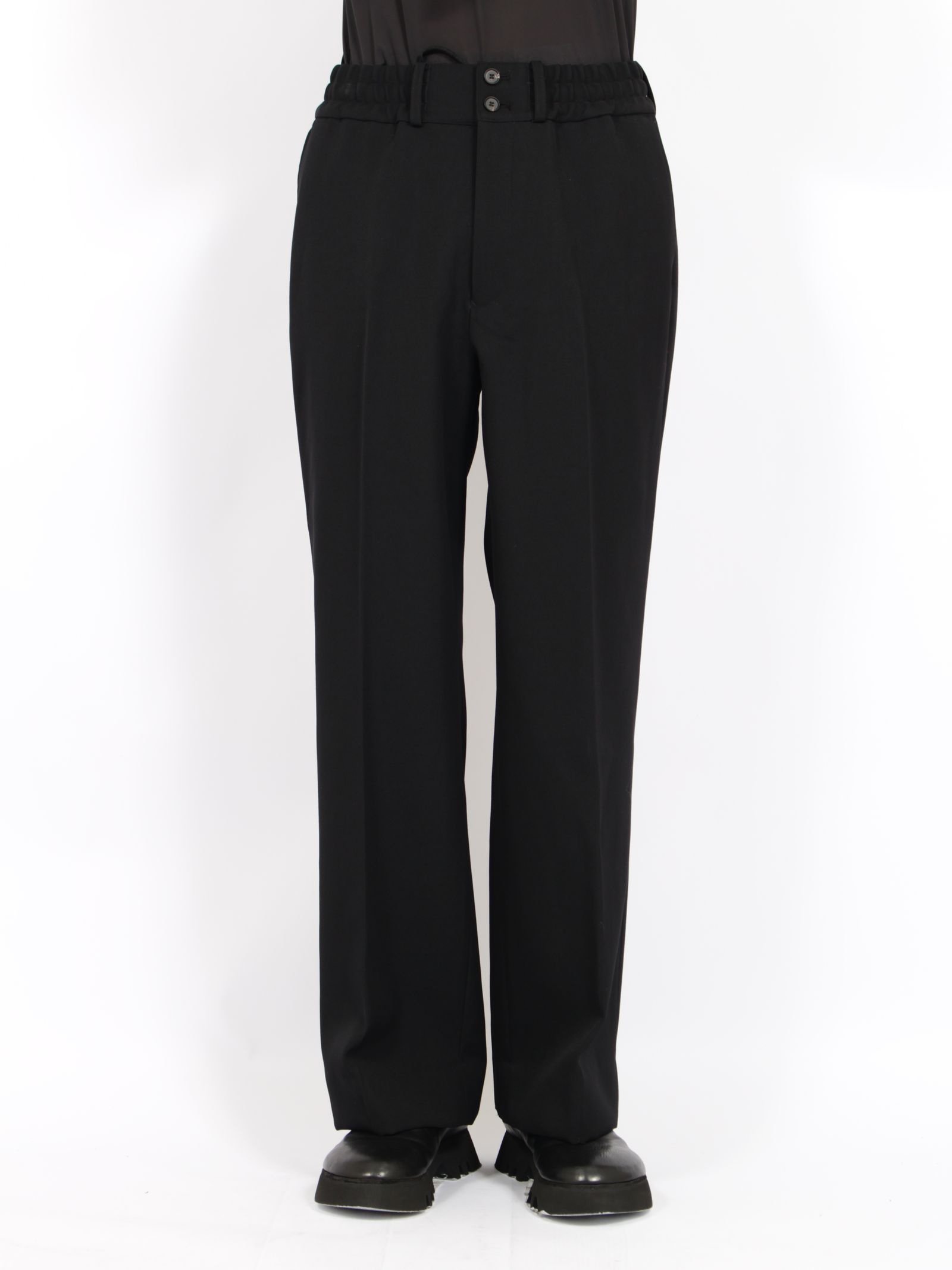 【26AW】ヘビー ウール ストレート イージー パンツ / HEAVY WOOL STRAIGHT EASY PANTS .16 / ブラック