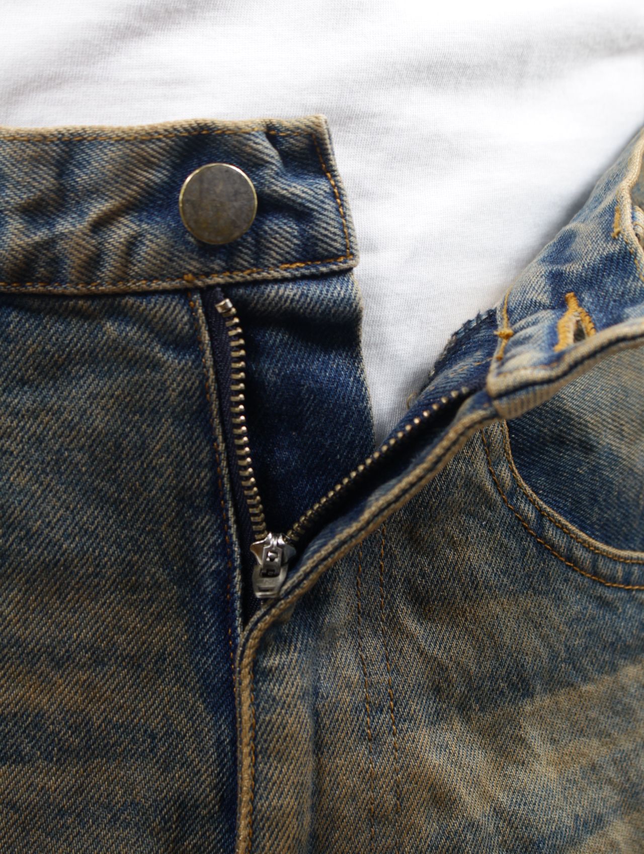 とでぃーページ 3D TWISTED WIDE LEG JEANS -VINTAGE FADED INDIGO- | IN ONLINE