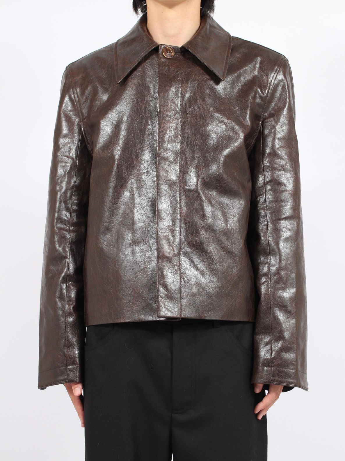 【25AW】 ヴィーガン レザー キーン ジャケット / KEANE JACKET / ダークテック（ブラウン）