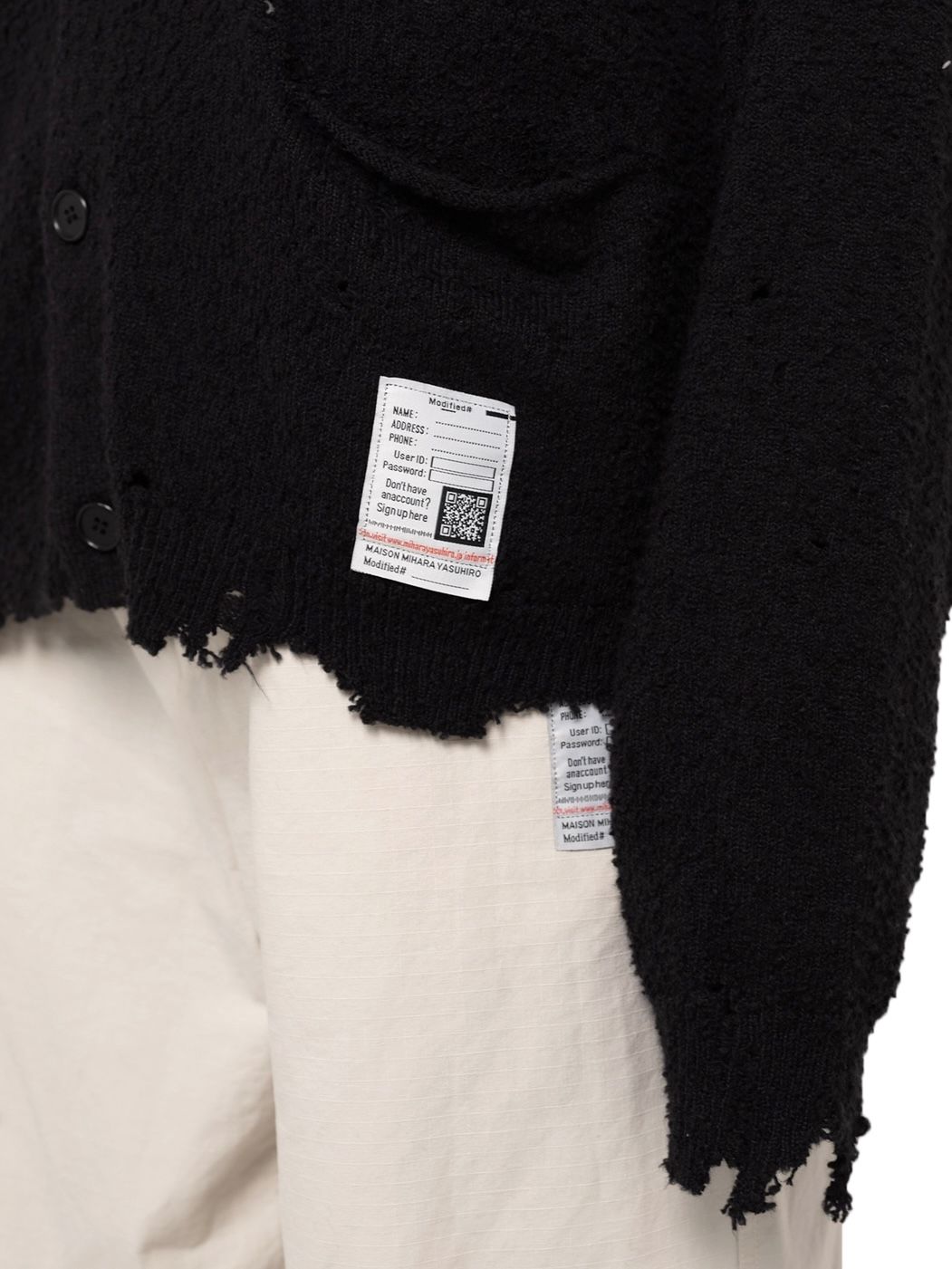 Maison MIHARA YASUHIRO - 【24AW】ディストレスド ニット Maison MIHARA YASUHIRO - 【24AW】ディストレスド ニット