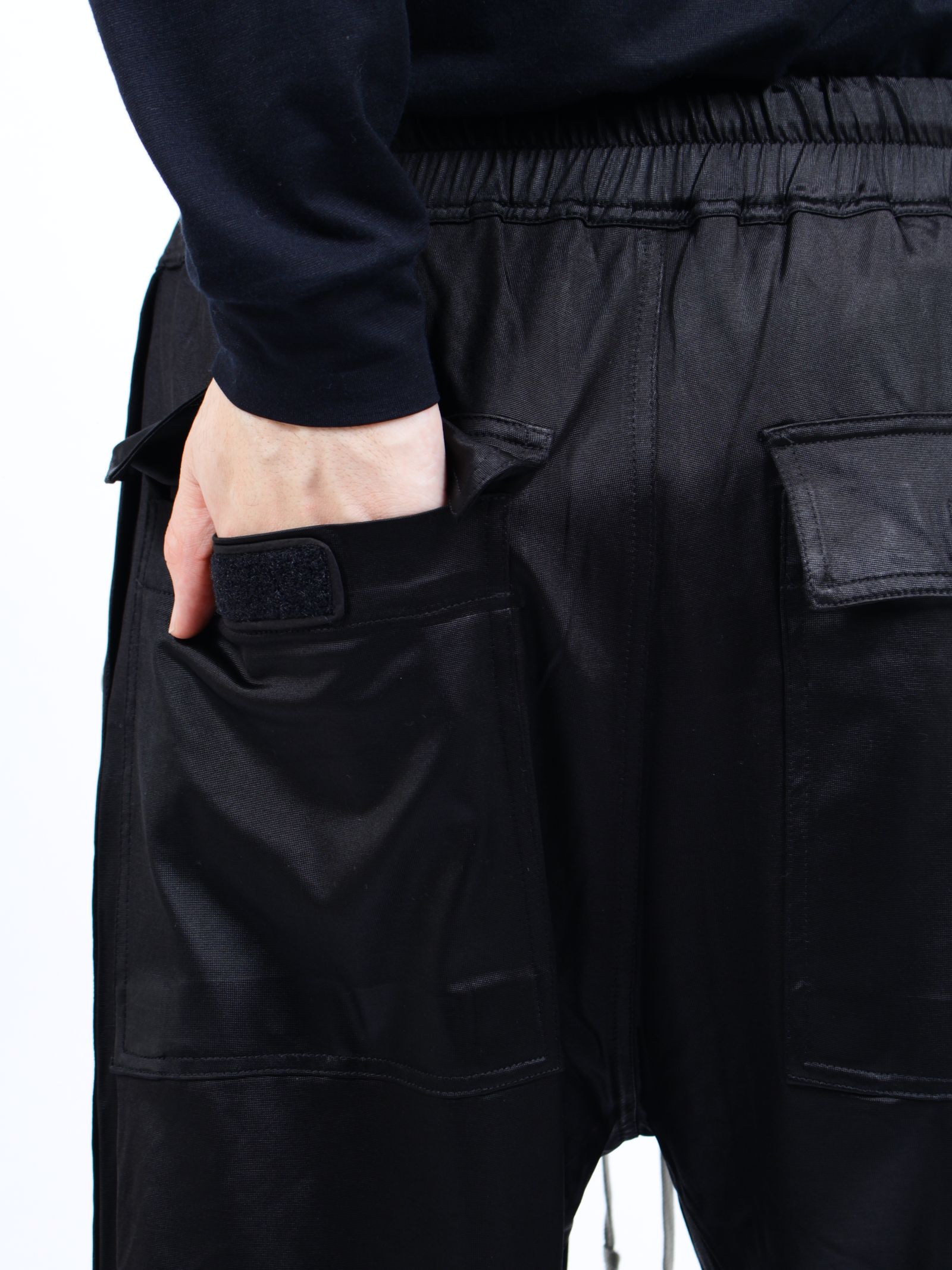 【26SS】サイドスナップボタン ワイド プッシャー ショーツ ハーフ パンツ / WIDE PUSHER SHORTS / ブラック