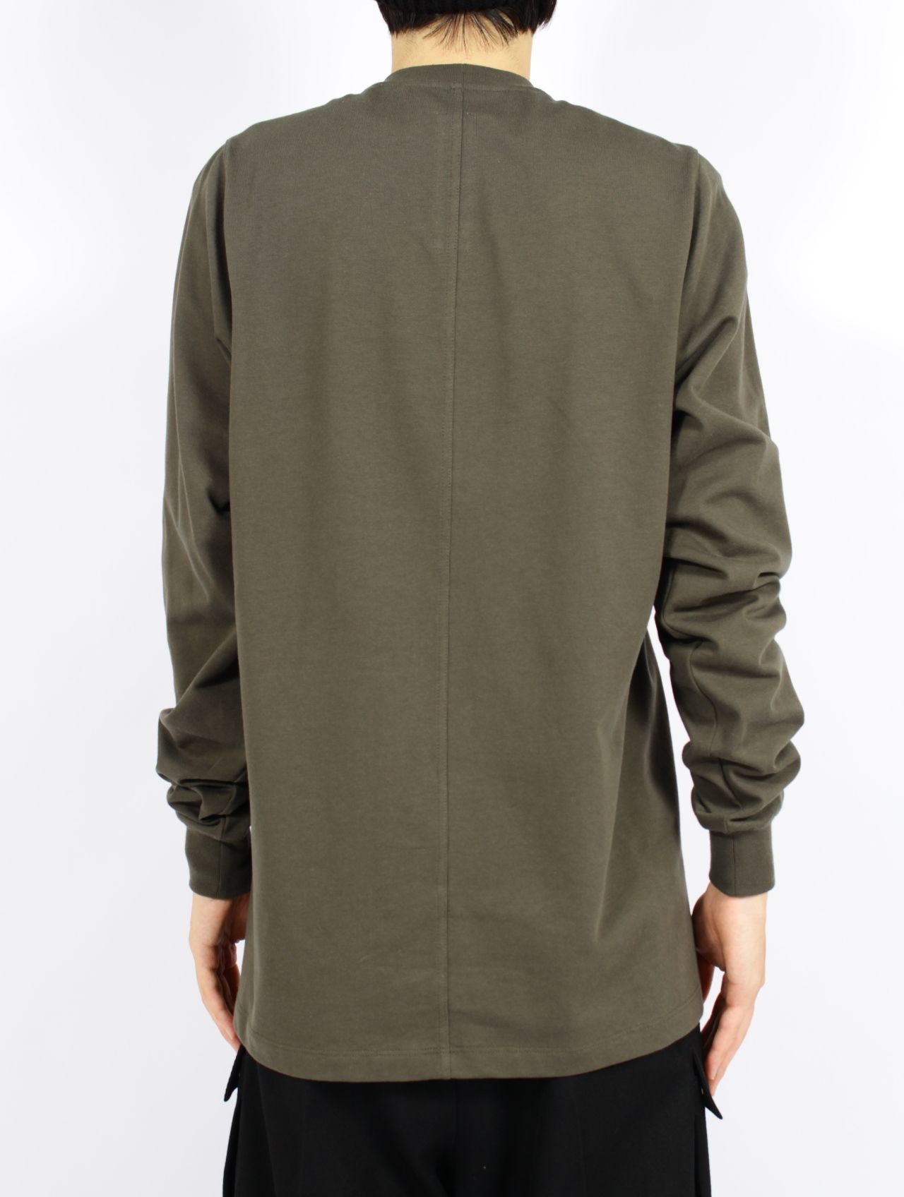 【25AW】リブ クルーネック 長袖スウェット シャツ / SHORT CREWNECK LS / ボスコ(カーキ)