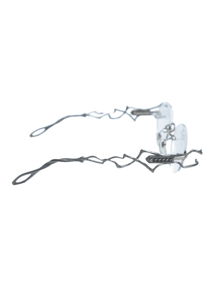 【25AW】世界100本限定生産 NRVSS コラボレーション アイウェア01 リムレス メガネ 眼鏡 ブロリー / xNRVSS EYEWEAR01 'BROLY / シルバー
