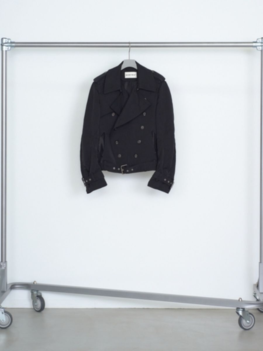 アノマラス ショート トレンチ コート / ANOMALOUS SHORT TRENCH COAT / ブラック