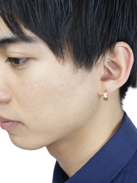 GARNI - 【取り寄せ】ハニカム柄 スタッズ リングピアス Sサイズ