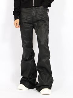【26AW】ボラン ブーツカット コーティング加工 フレア デニム パンツ / BOLAN BOOTCUT / ブラック