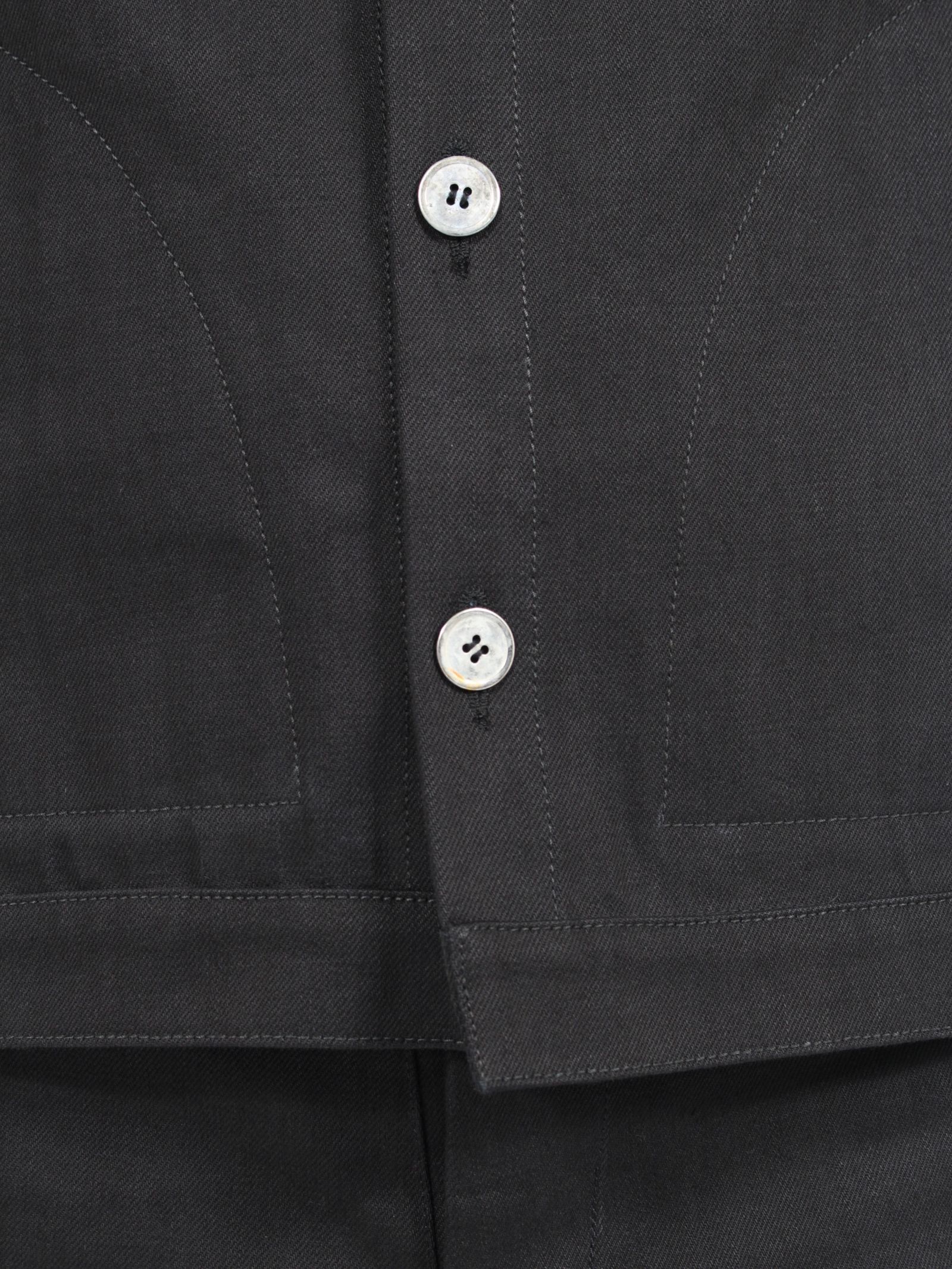 【24AW】スプリット レイヤー バック デニムジャケット / SPLIT LAYER BACK DENIM JACKET / オフブラック