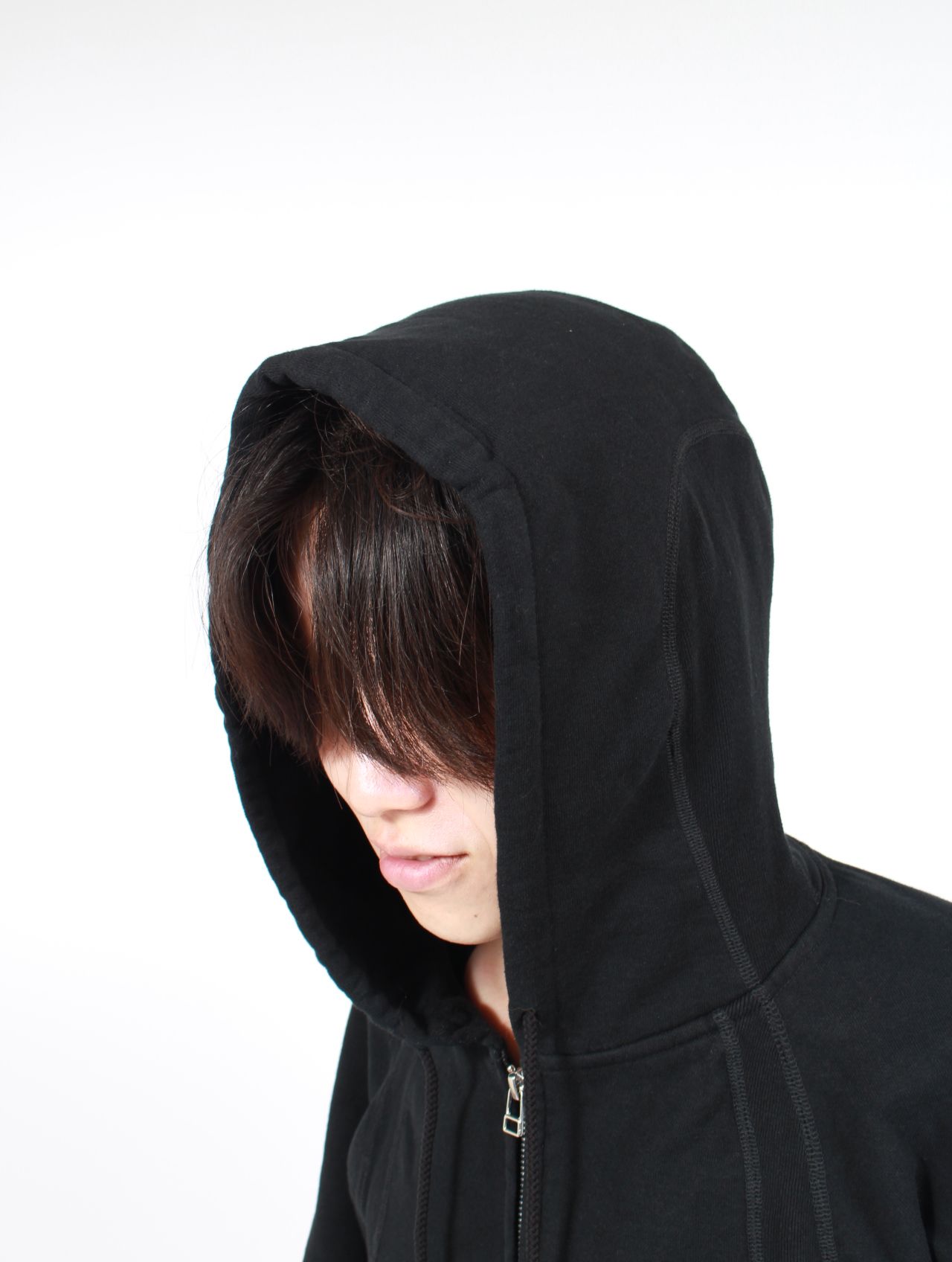 【25AW】 パネルド ジップアップ フーディー パーカー / PANELLED ZIP UP HOODIE / DARK NAVY(ダーク ネイビー)