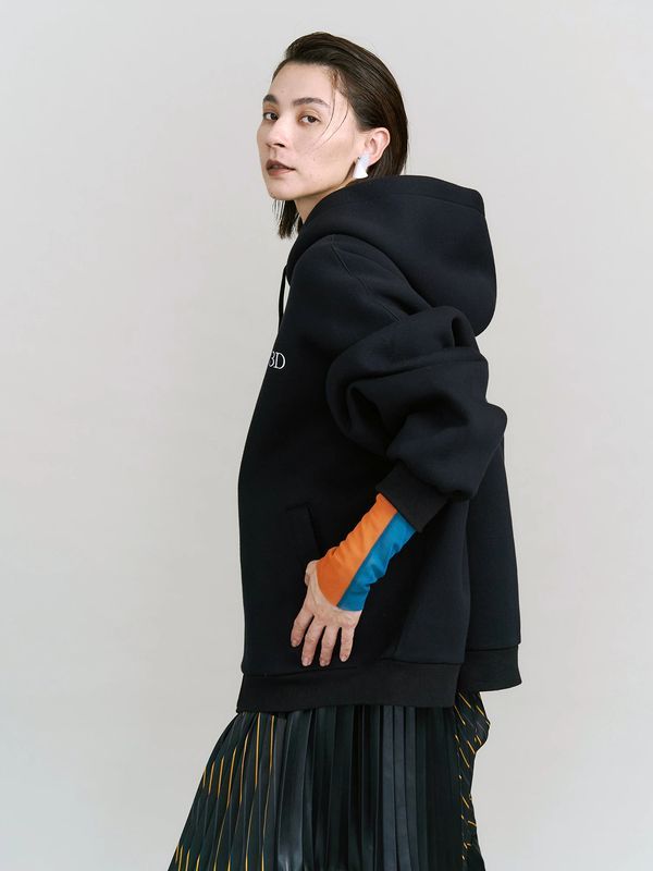 【26AW】 ミリタリー ジップ フーディー / MILITARY ZIP HOODIE / ブラック