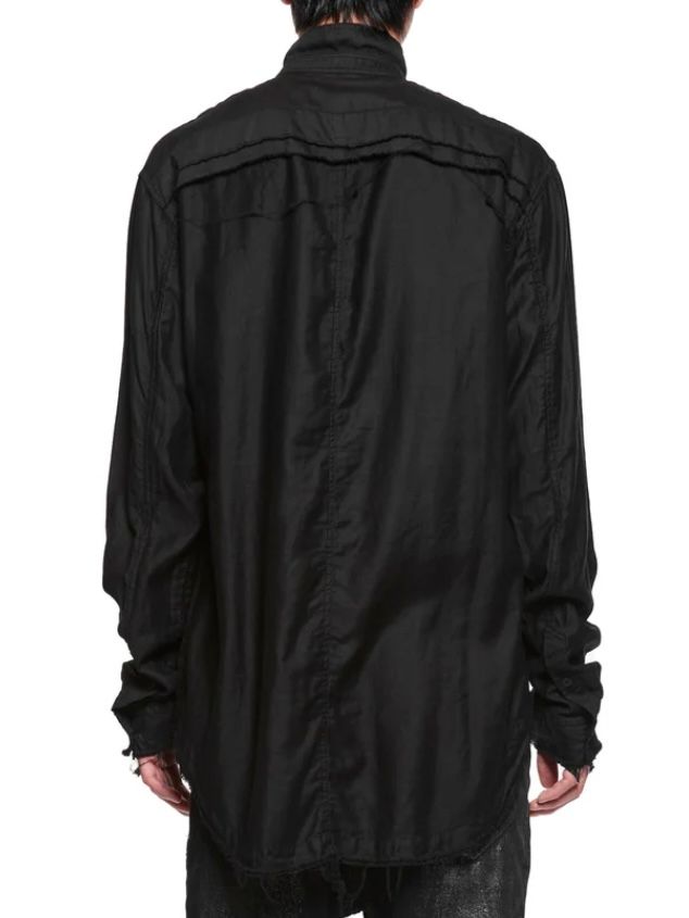 【25SS】コットンシルクツイル シャツ / COTTON/SILK TWILL / ブラック