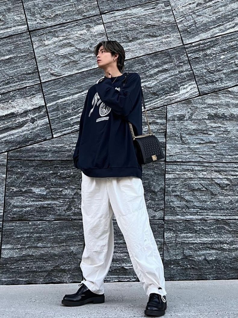 開催中 Needles トラックパンツ ジップ 21aw M ネイビー コムドット