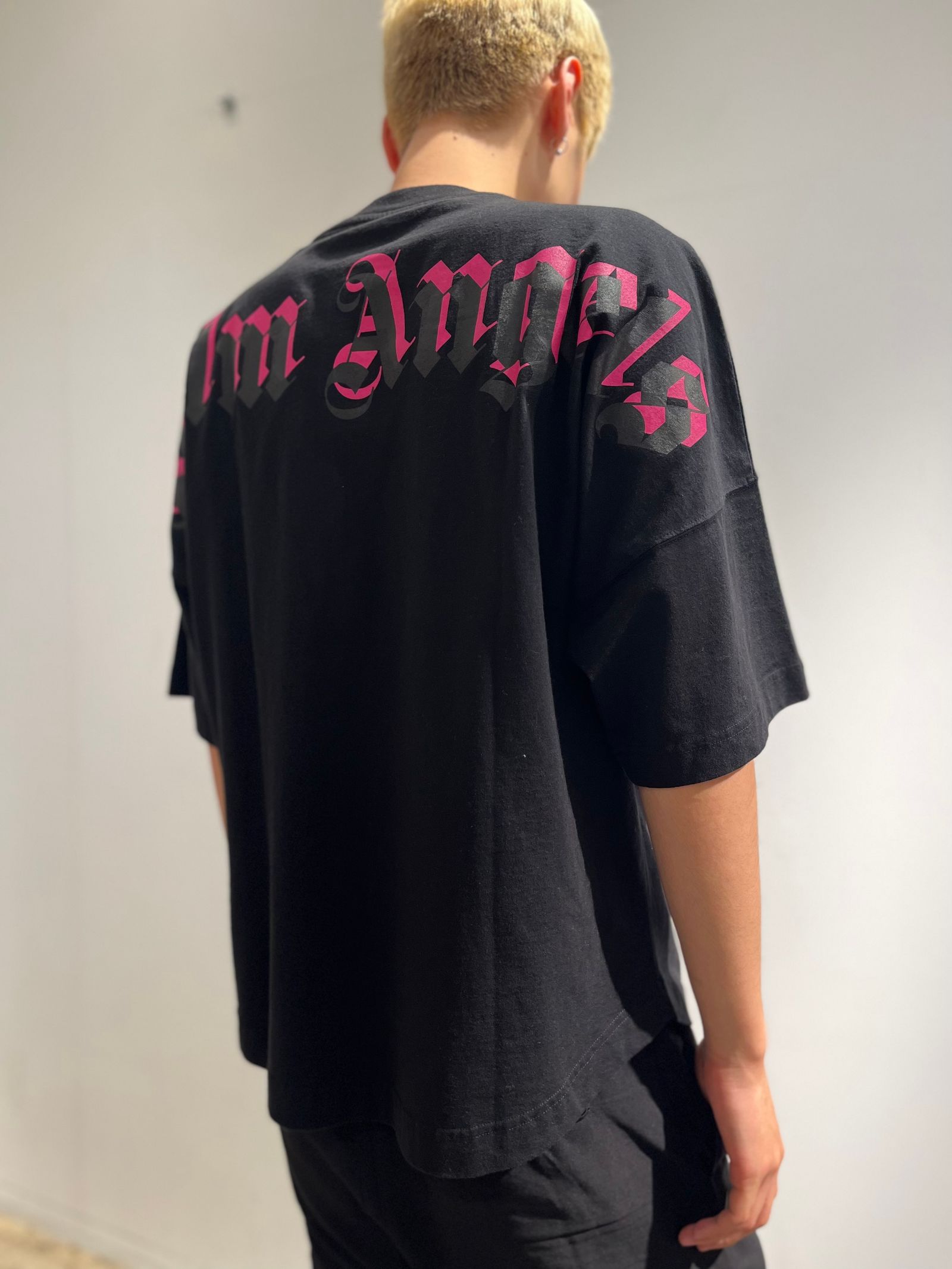 【Palm Angels】関税込★クロップドTシャツ　ロゴテープ 