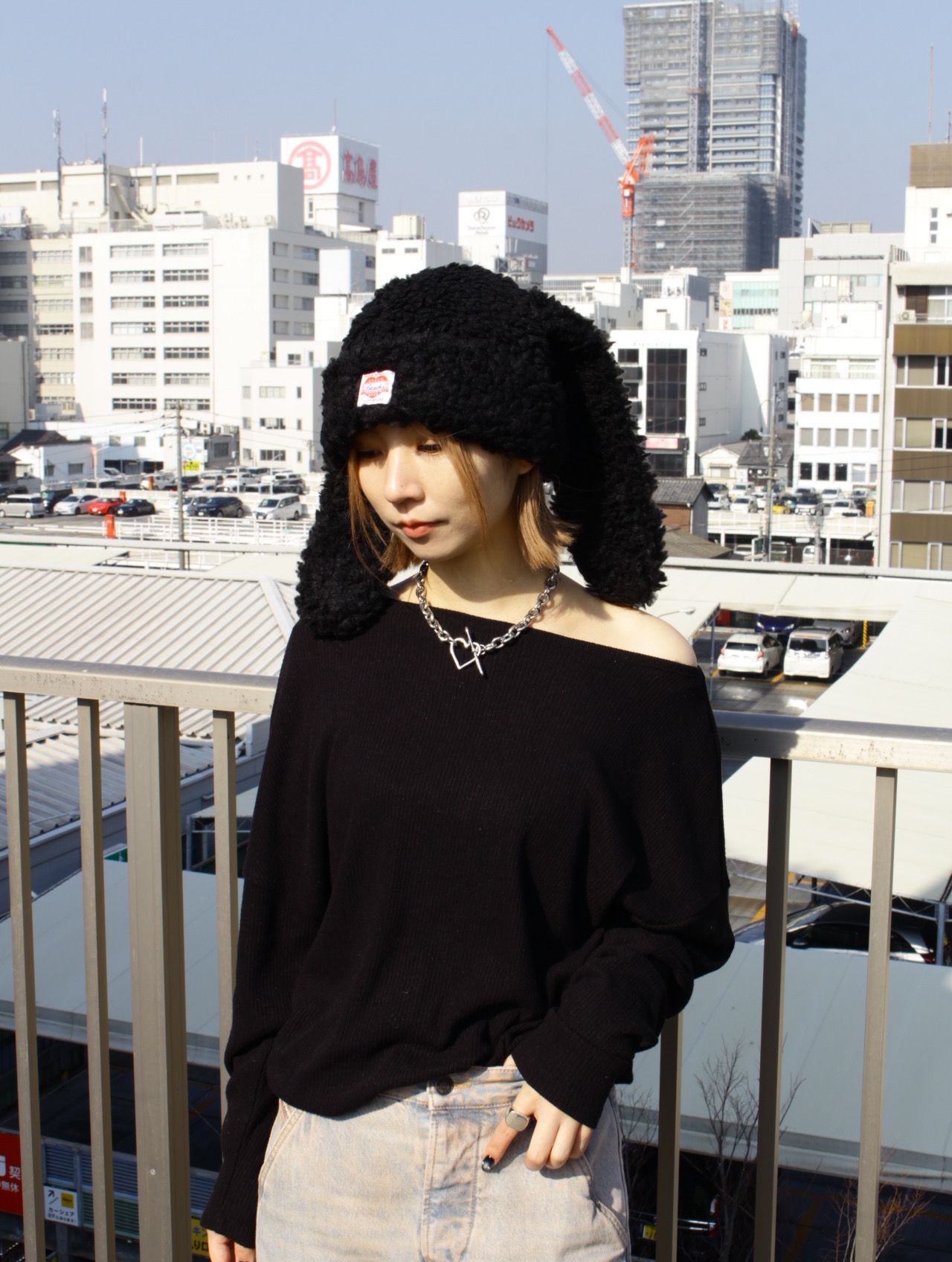 【26SS】ラビット ヘッドウェアー / RABBIT HEADWEAR / ブラック 黒瀬ひな着用