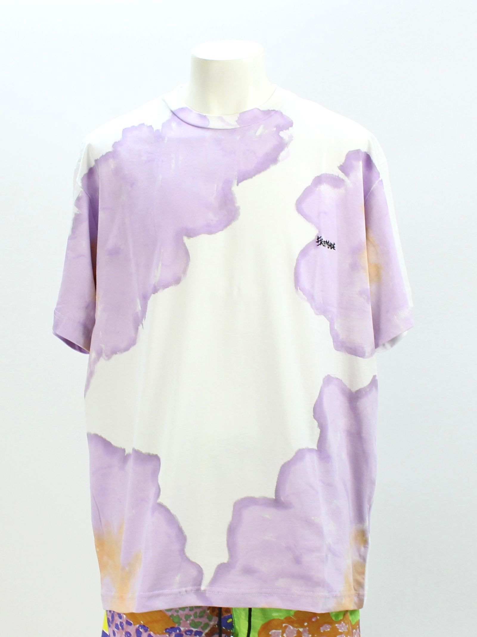 ランダムペイント Tシャツ / WATERCOLOR PAINT T-SHIRT / ホワイト × マルチ