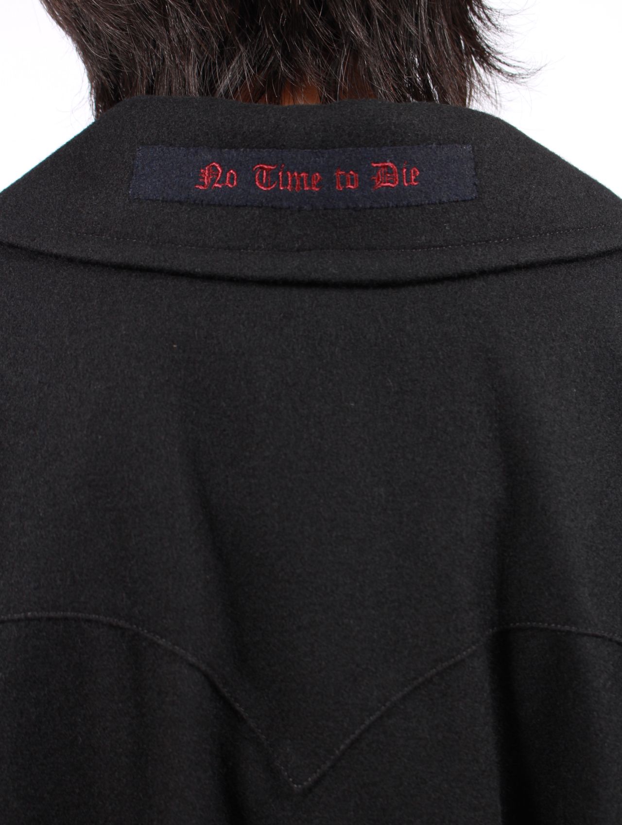【25AW】バットマン ドレープ ロング ピー コート / "BATMAN" DRAPE LONG P-COAT / ブラック