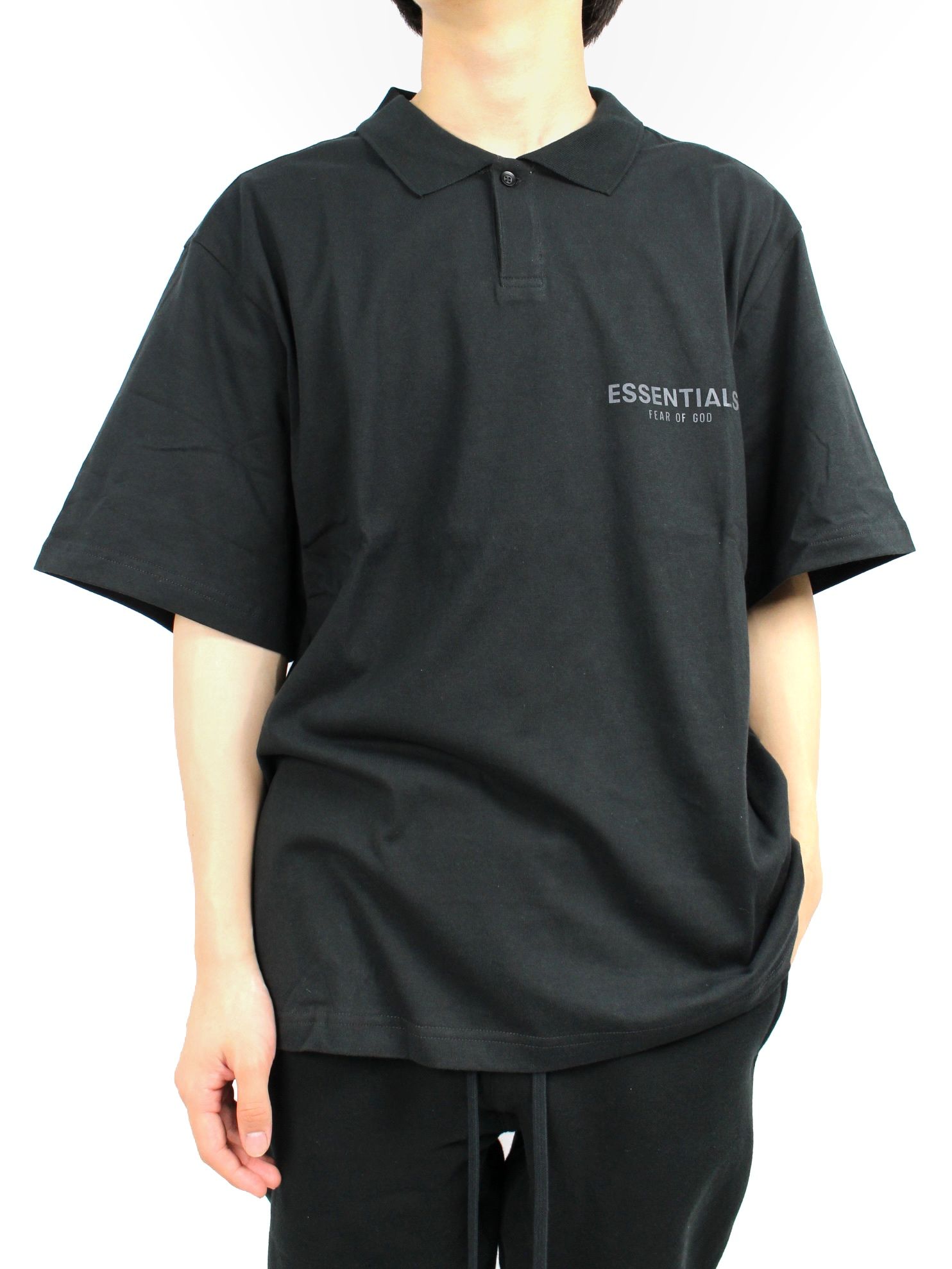 ESSENTIALS - リフレクター フロントロゴ ポロシャツ / BOXY POLO TEE