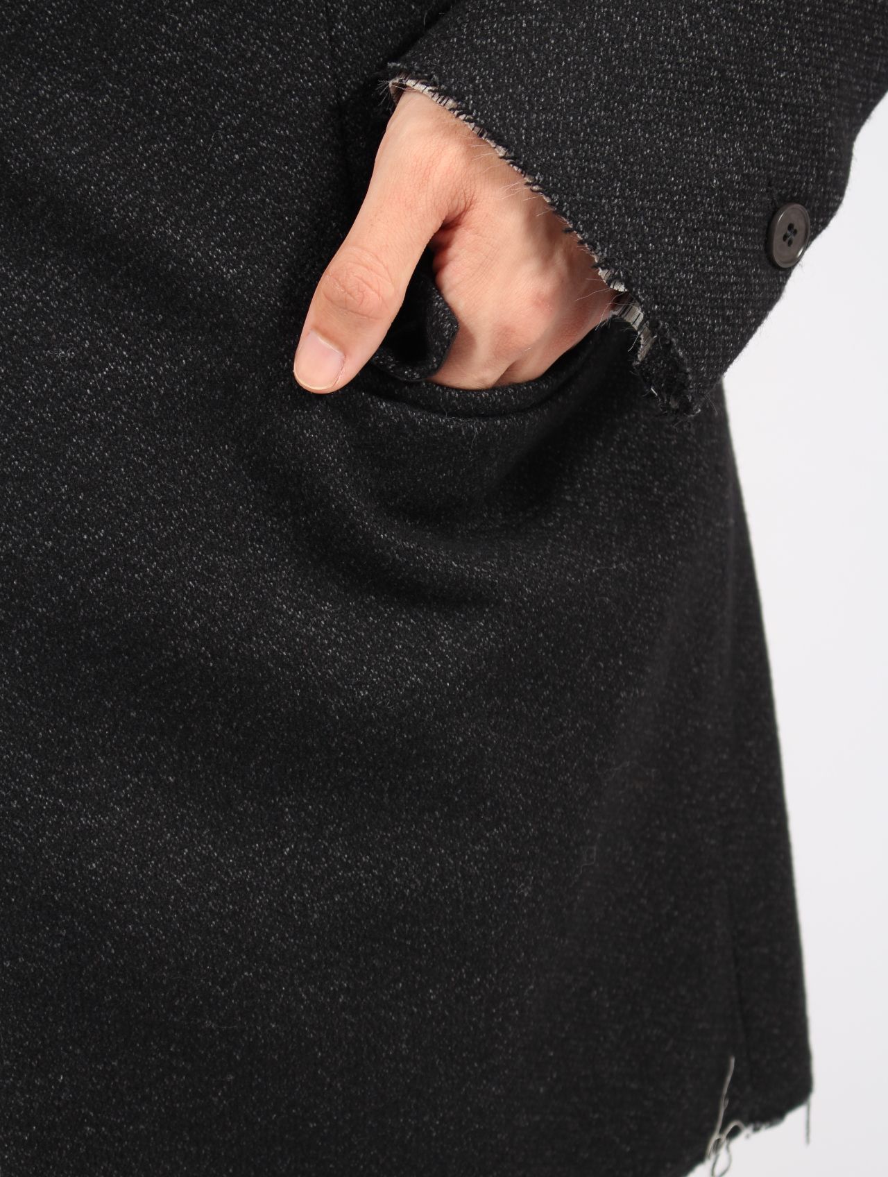 【25AW】メンズ フィット カー ジャケット / MENS FITTED CAR JACKET / オフブラック
