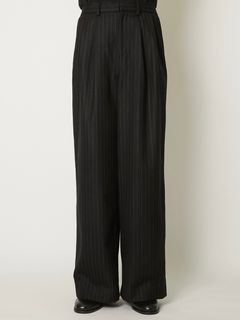 【26AW】ワイド トラウザーズ / WIDE TROUSERS / ブラック