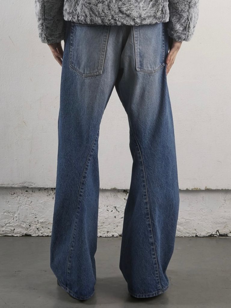 NVRFRGT - 【25SS】3D ツイステッド ワイド レッグ ジーンズ / 3D 