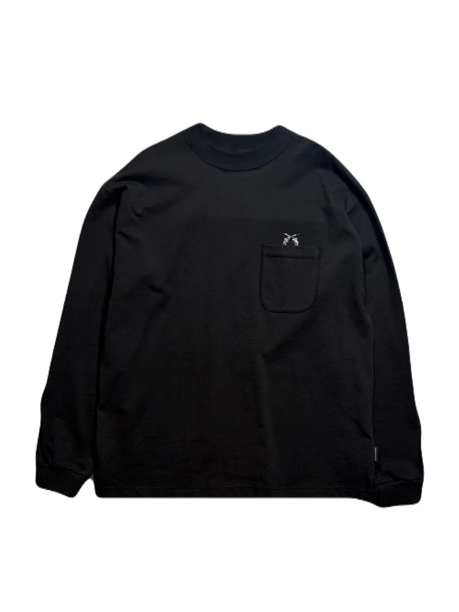 【26AW】 ポケット ロングスリーブ Tシャツ / POCKET L/S T / ブラック
