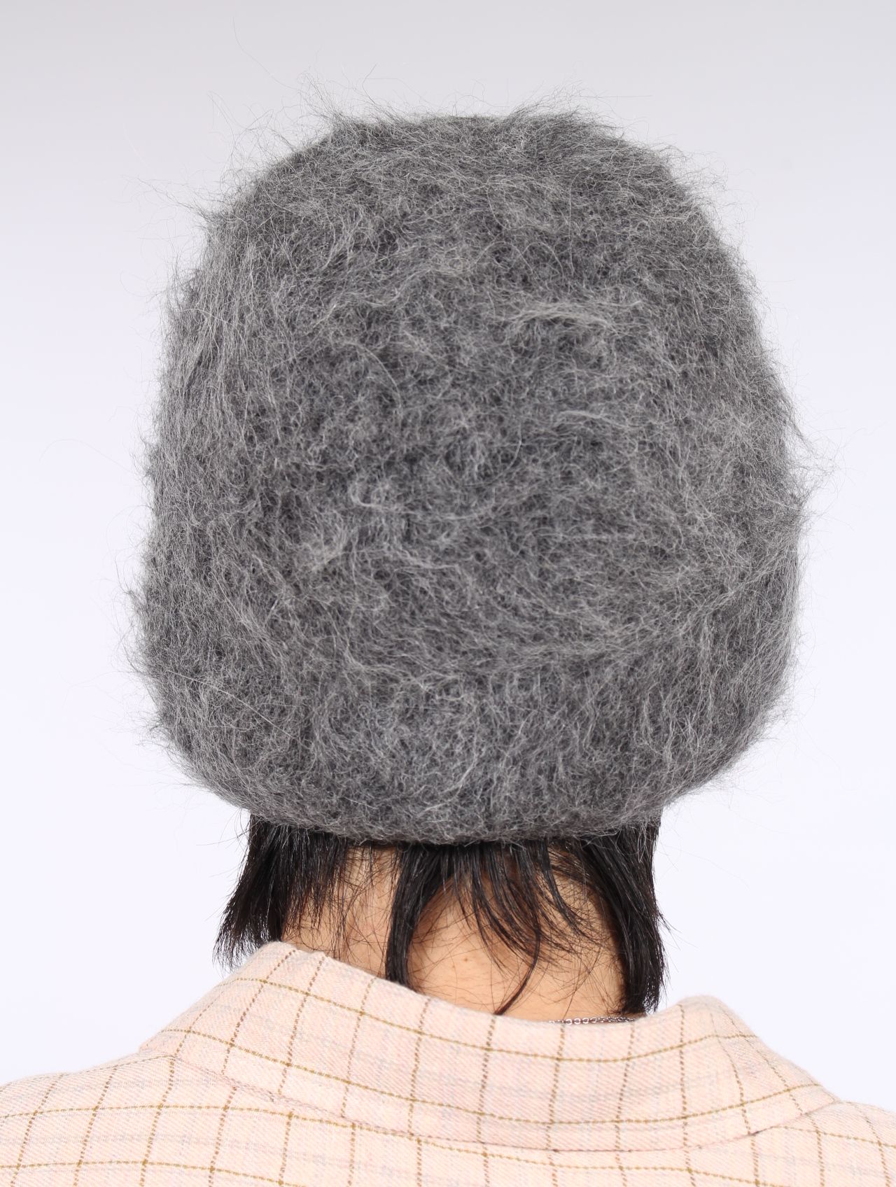【25AW】 ファジー ビーニー 帽子 アルパカニット / FUZZY BEANIE / グレー